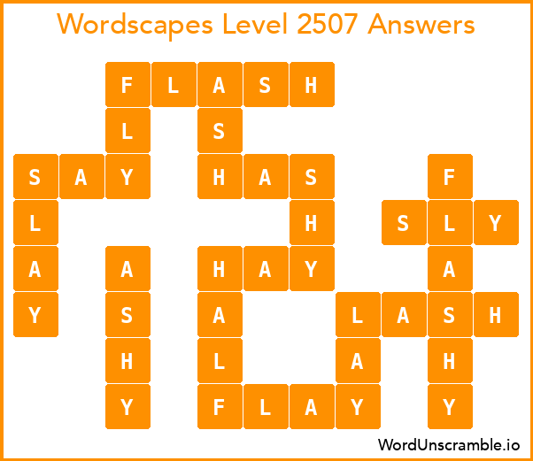 Wordscapes Level 2507 Answers