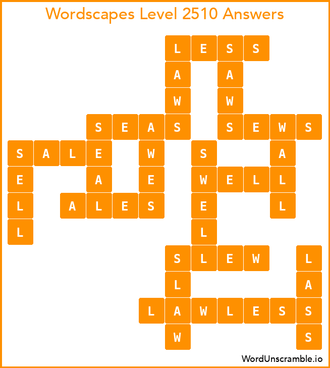 Wordscapes Level 2510 Answers
