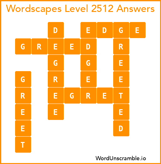 Wordscapes Level 2512 Answers
