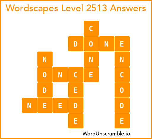 Wordscapes Level 2513 Answers