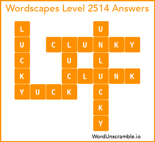 Wordscapes Level 2514 Answers