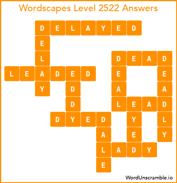 Wordscapes Level 2522 Answers