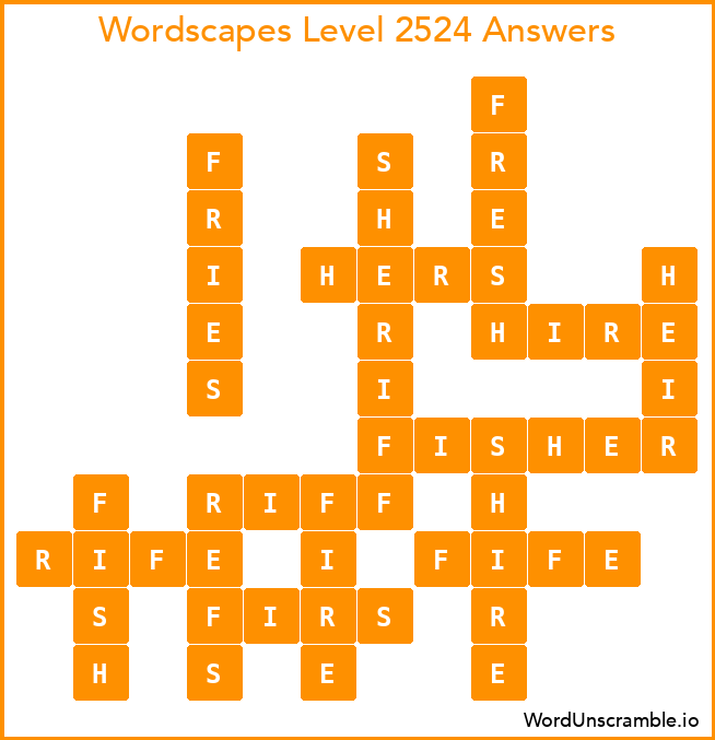 Wordscapes Level 2524 Answers