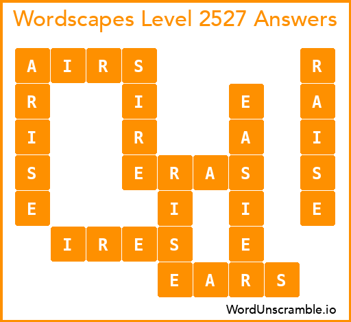Wordscapes Level 2527 Answers