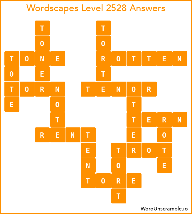 Wordscapes Level 2528 Answers