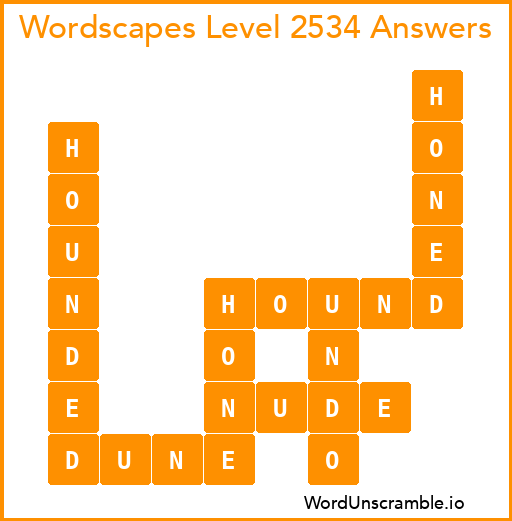 Wordscapes Level 2534 Answers