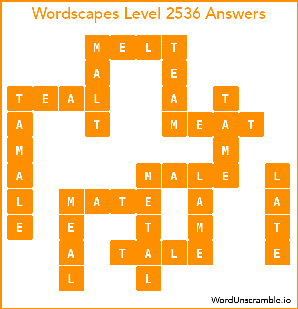 Wordscapes Level 2536 Answers