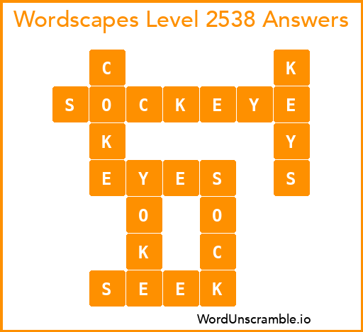 Wordscapes Level 2538 Answers