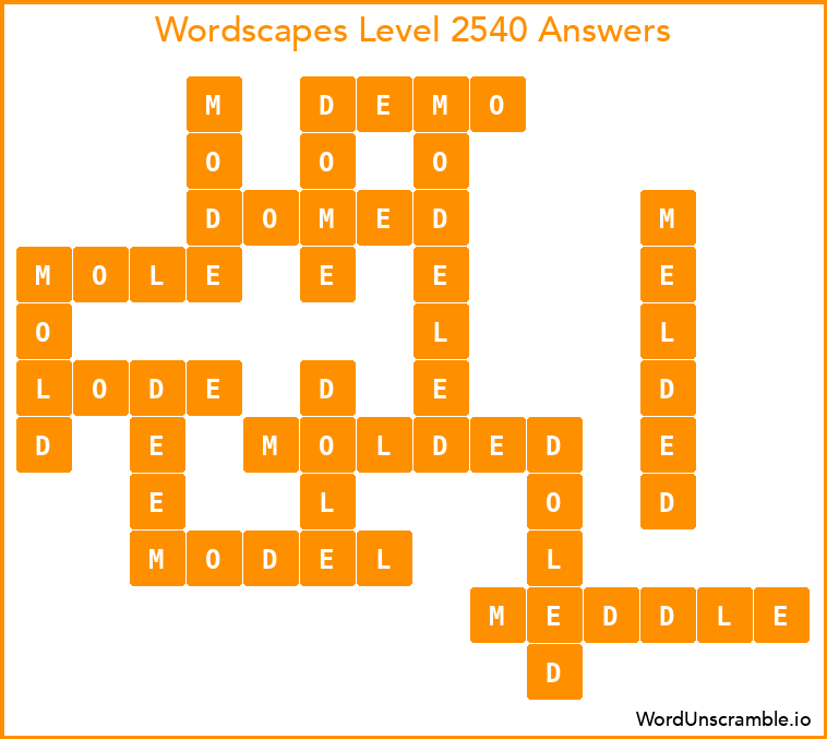 Wordscapes Level 2540 Answers