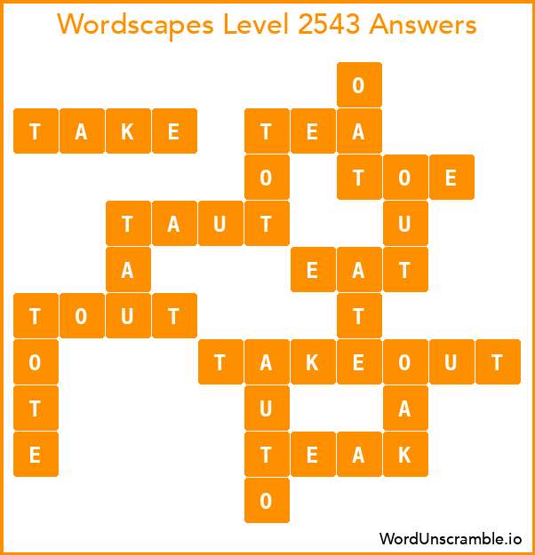 Wordscapes Level 2543 Answers