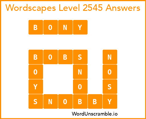 Wordscapes Level 2545 Answers