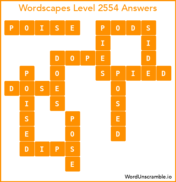 Wordscapes Level 2554 Answers