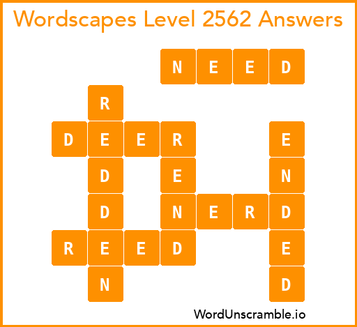 Wordscapes Level 2562 Answers