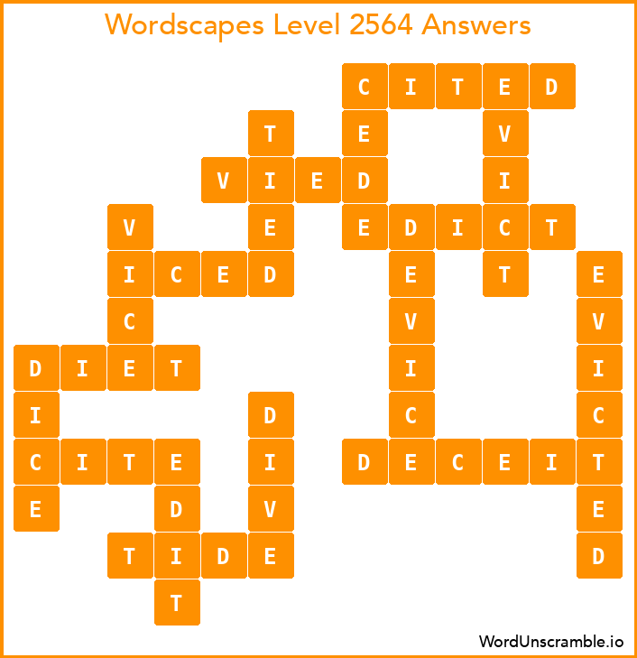 Wordscapes Level 2564 Answers