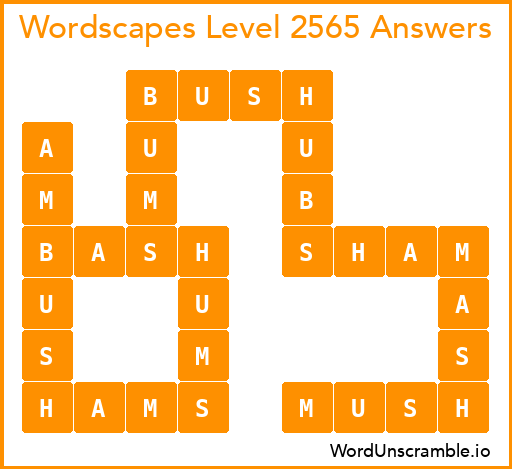 Wordscapes Level 2565 Answers