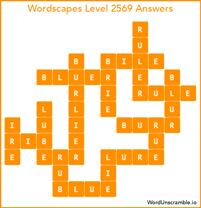 Wordscapes Level 2569 Answers