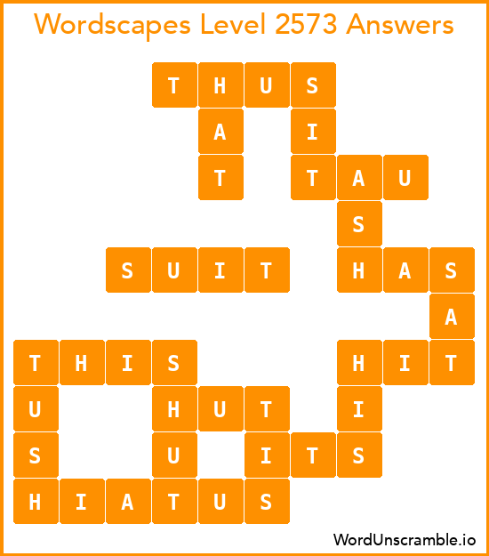 Wordscapes Level 2573 Answers