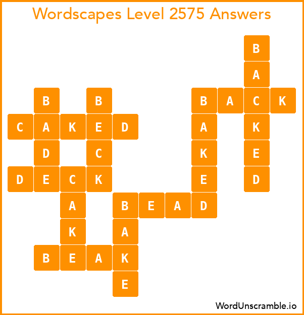 Wordscapes Level 2575 Answers