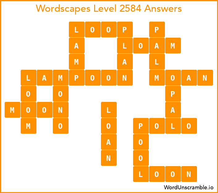 Wordscapes Level 2584 Answers