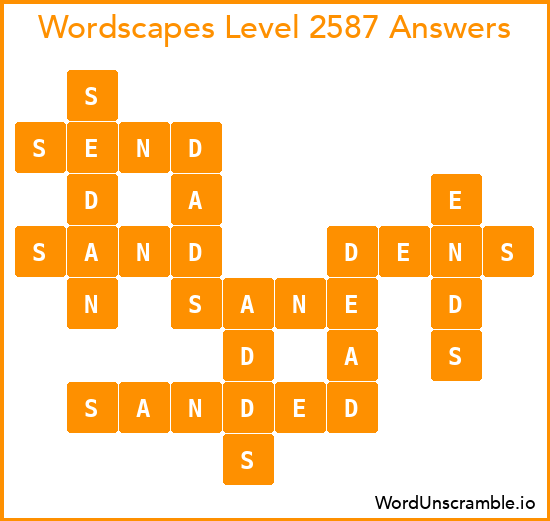 Wordscapes Level 2587 Answers