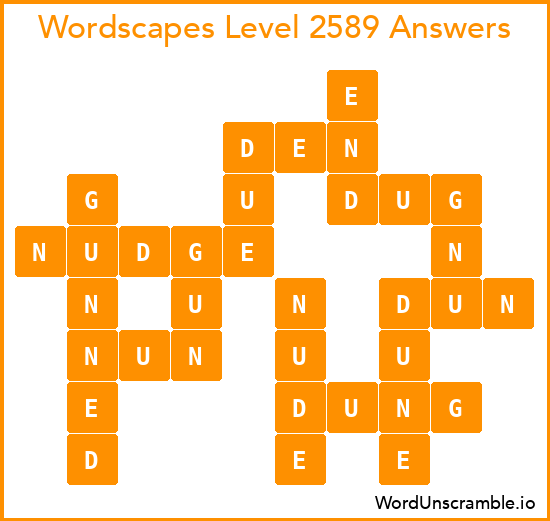 Wordscapes Level 2589 Answers