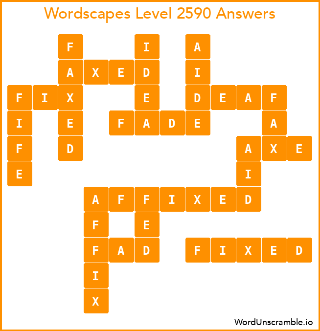 Wordscapes Level 2590 Answers