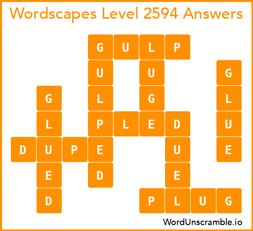 Wordscapes Level 2594 Answers