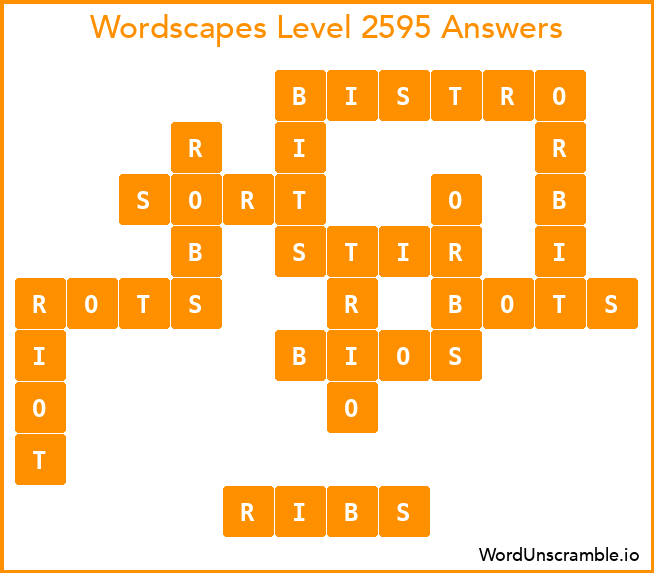 Wordscapes Level 2595 Answers
