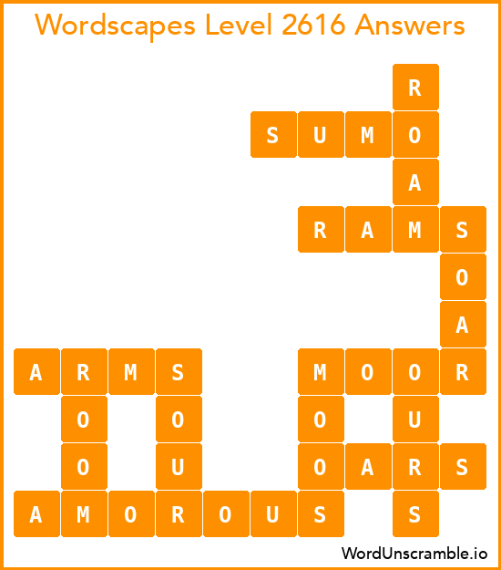 Wordscapes Level 2616 Answers