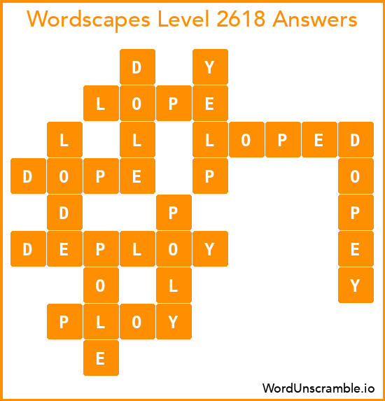 Wordscapes Level 2618 Answers