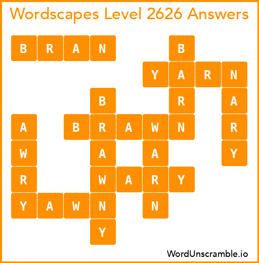 Wordscapes Level 2626 Answers