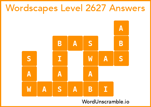 Wordscapes Level 2627 Answers