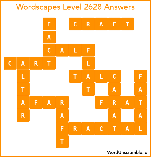 Wordscapes Level 2628 Answers