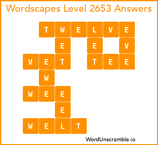 Wordscapes Level 2653 Answers