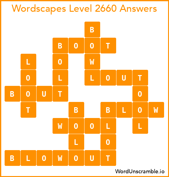 Wordscapes Level 2660 Answers