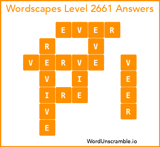 Wordscapes Level 2661 Answers