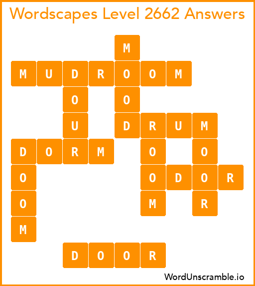 Wordscapes Level 2662 Answers