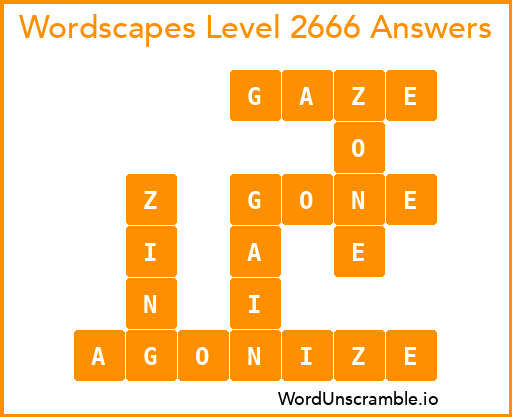 Wordscapes Level 2666 Answers