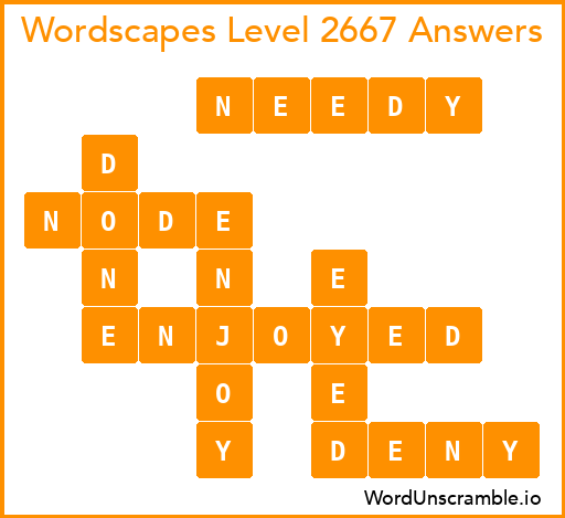 Wordscapes Level 2667 Answers