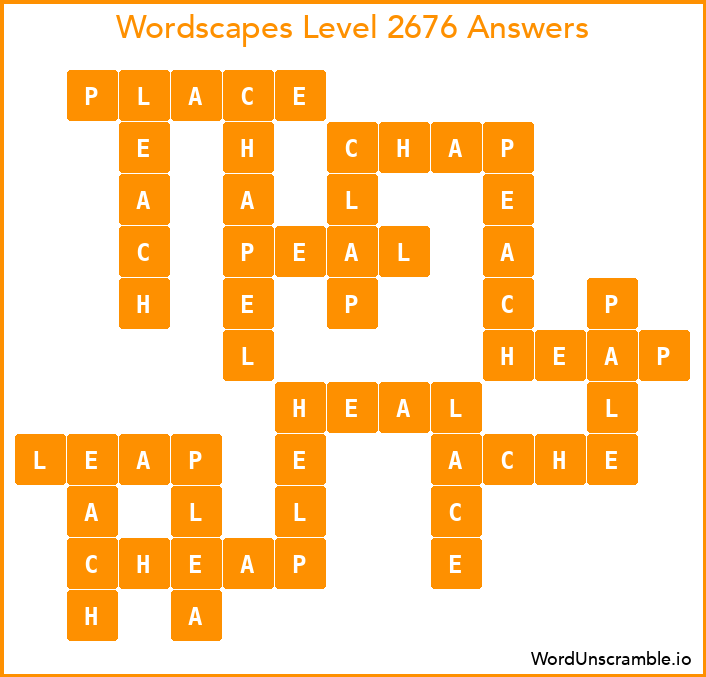 Wordscapes Level 2676 Answers