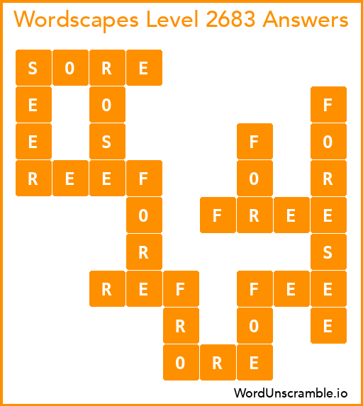 Wordscapes Level 2683 Answers