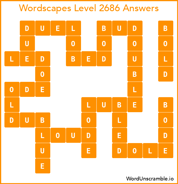 Wordscapes Level 2686 Answers