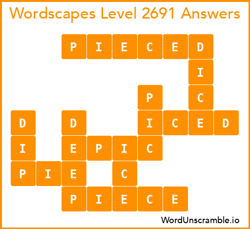 Wordscapes Level 2691 Answers
