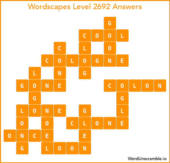Wordscapes Level 2692 Answers
