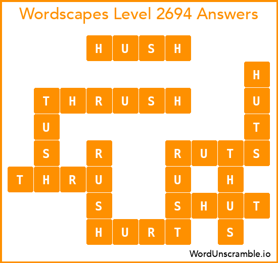 Wordscapes Level 2694 Answers