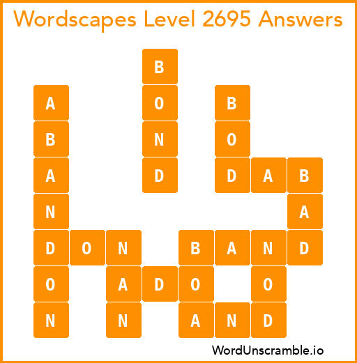 Wordscapes Level 2695 Answers
