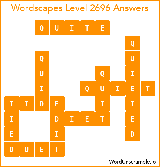 Wordscapes Level 2696 Answers