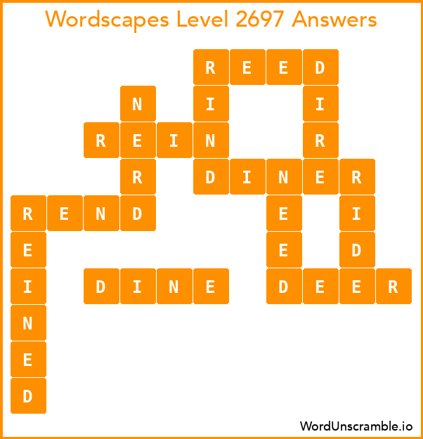 Wordscapes Level 2697 Answers