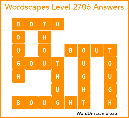 Wordscapes Level 2706 Answers