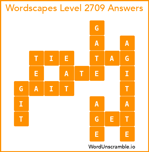 Wordscapes Level 2709 Answers